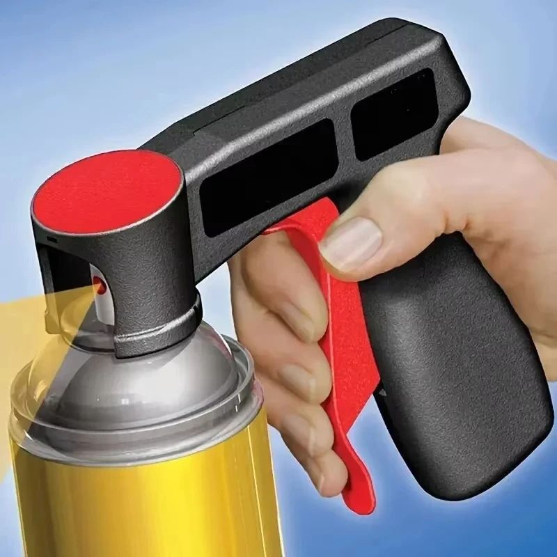 Universal Spray Paint Handle Grip Reusable Trigger Handle For Aerosol Cans black Handle