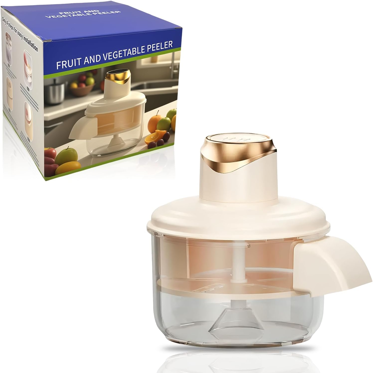 Electric Garlic Peeler & Cherry Tomato Skin Remover, Automatic Grape Peeler Machine For Small Fruits, Efficient Peeling white