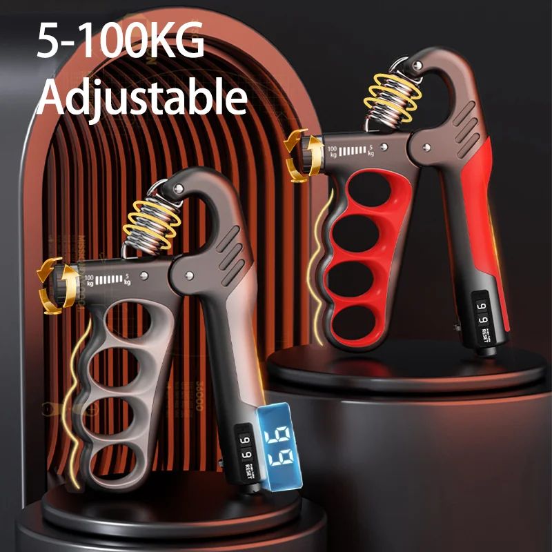 Adjustable Hand Grip Strengthener 11330 Lb For Wrist, Forearm And Muscle Training red 5pcs