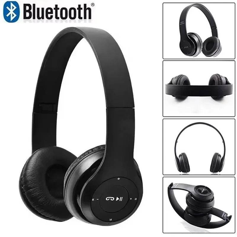 Professional High Fidelity Wireless Bluetooth Headphones And 3D Stereo Noise Canceling Gaming Headset red