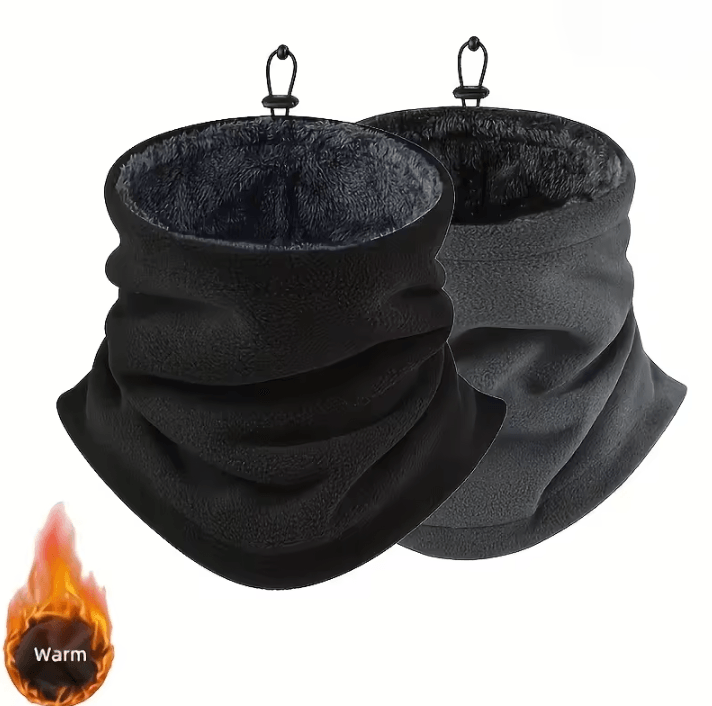 Mens Heavy Duty Thermal Balaclava Mask Windproof Fleece Lining Neck Gaiter For Skiing Cycling Motor black