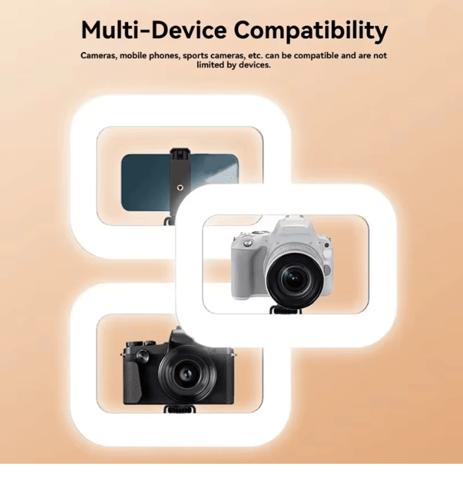 Portable LED Ring Fill Light USB Rechargeable Selfie Light For Phone And Makeup with Bracket