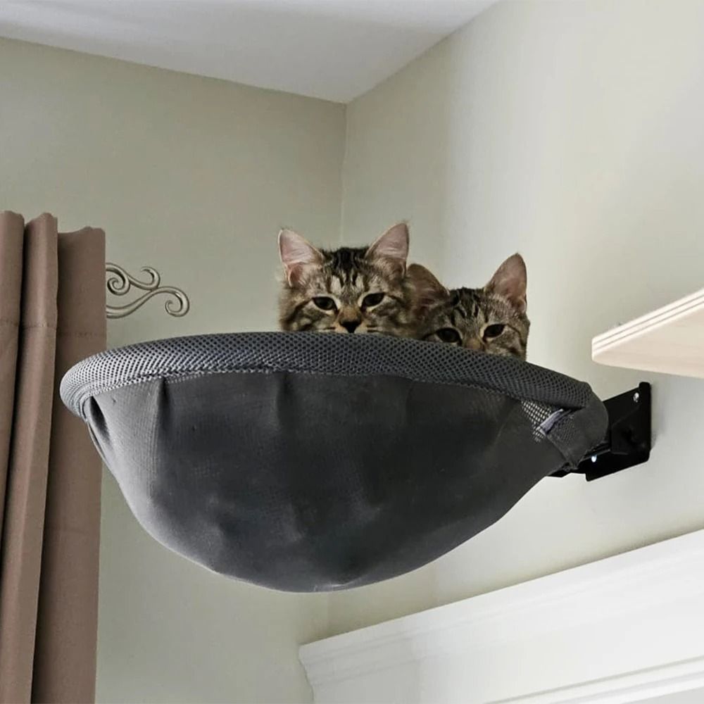 Professional Wall Mounted Foldable Cat Hammock black