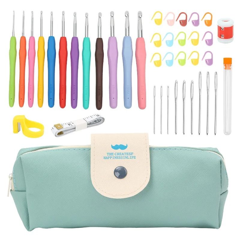 Ergonomic Crochet Hook Set & Accessories Kit sewing Knitting Kit