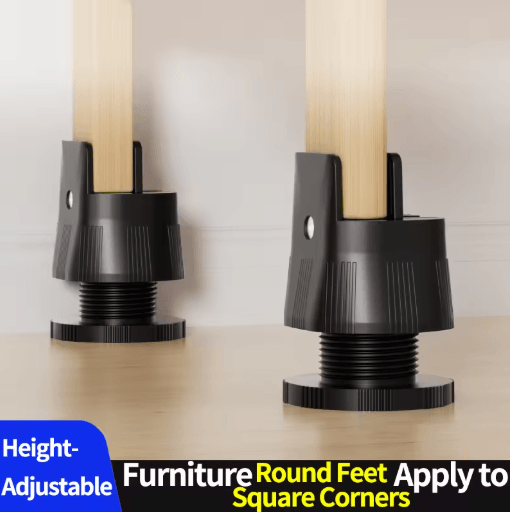 Adjustable Splint Type Furniture Protection Pads Moisture Proof Shock Absorbing Leg Covers round Brown 1pc