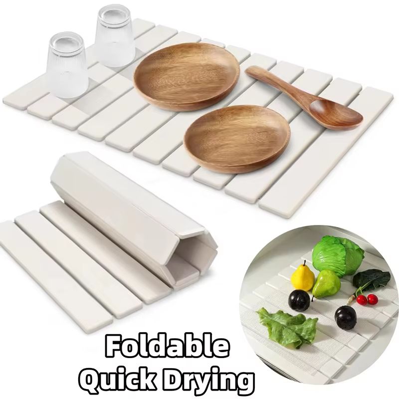 Foldable Diatomite Dish Drying Mat Fast Absorbent Kitchen Drying Pad Non Slip Sink Drying Tray For Dishes Foldable Diatomite Dish Drying Mat Fast Absorbent Kitchen Drying Pad Non Slip Sink Drying Tray For Dishes