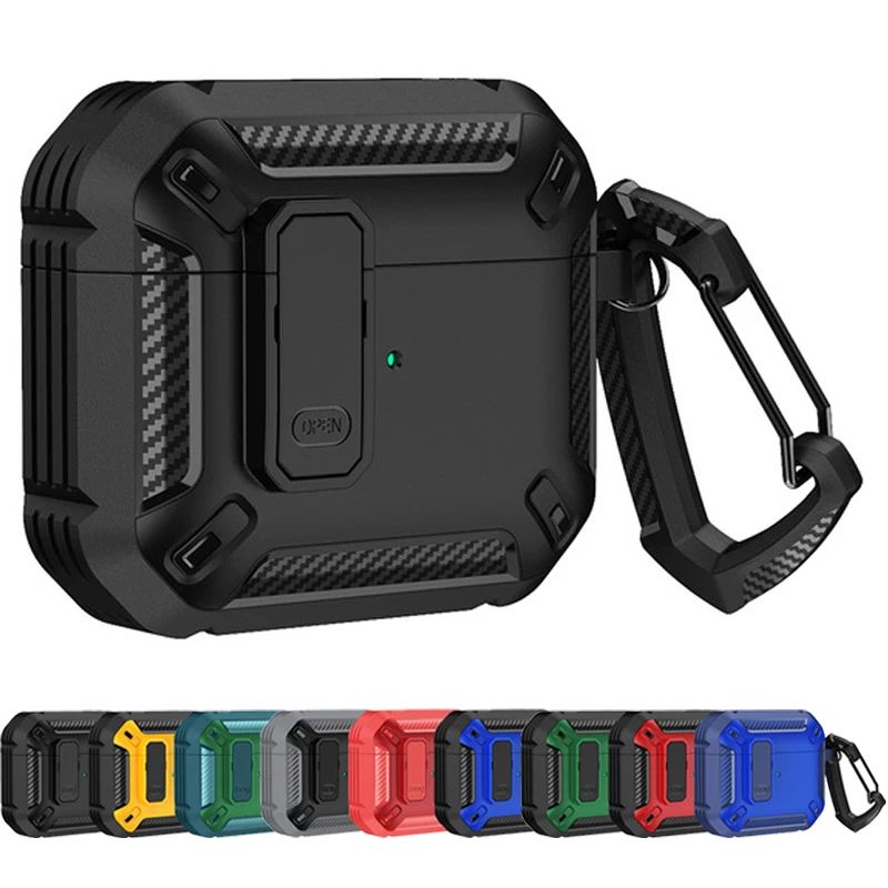Luxury Shockproof AirPods Pro Case With Keychain blue Green for Airpods Pro