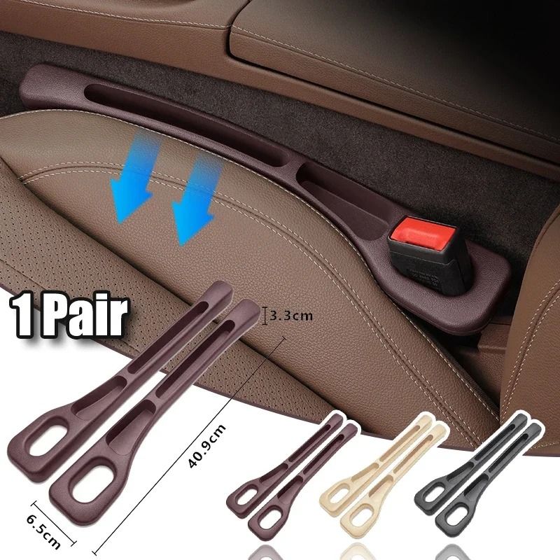 Car Seat Gap Filler Organizer Waterproof Seat Gap Stopper Storage Set beige 1 Piece