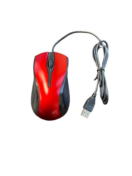 Silent USB Optical Wired Scroll Wheel Mouse For PC Laptop Notebook Desktop, Ergonomic Red Mice Silent USB Optical Wired Scroll Wheel Mouse For PC Laptop Notebook Desktop, Ergonomic Red Mice