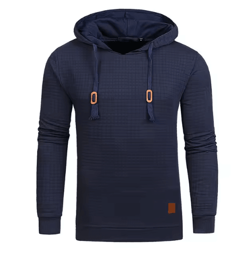 Unisex Warm Zip Up Hoodie Oversized Casual Solid Color Sweatshirt navy Blue m