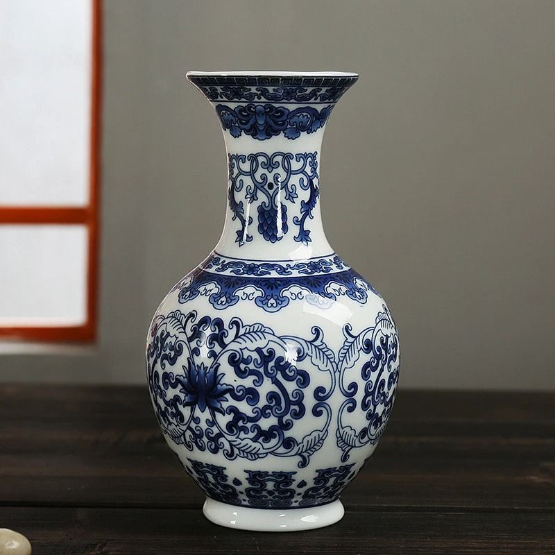 Antique Blue And White Porcelain Wall Hanging Vase style 03