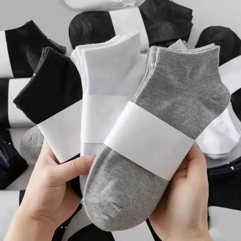 Breathable Unisex Ankle Socks Lightweight Comfort Fit Sports Set 10 Pairs White one Size
