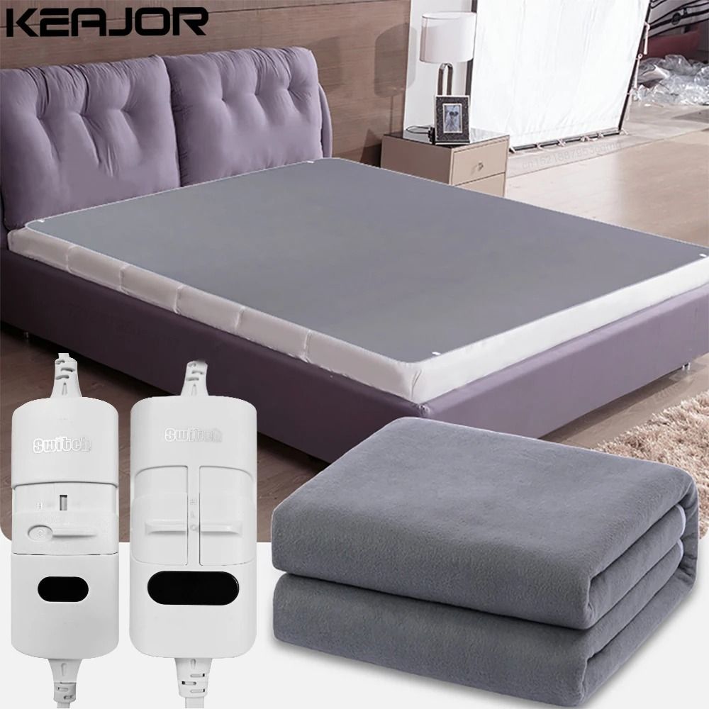 Electric Heating Blanket With Thermostat Thick Heated Blanket For Bed And Room Comfort stripe 120x150 Cm