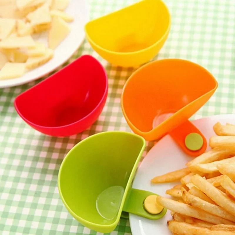 Clip On Seasoning Sauce Bowl yellow
