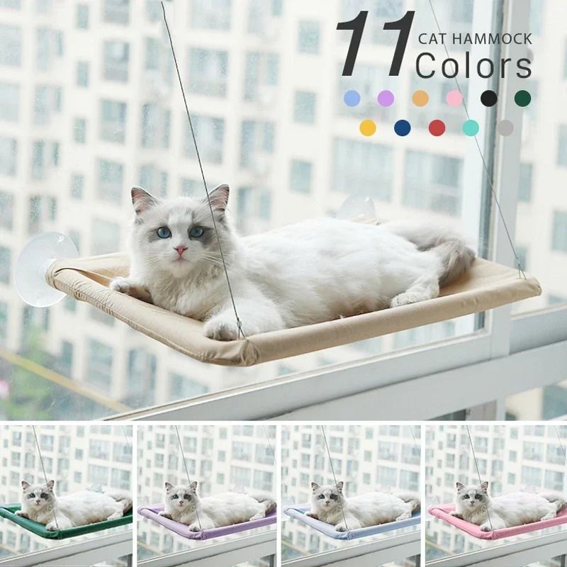 20KG Heavy Duty Window Cat Hammock Breathable Oxford Cloth Sunny Seat light Cyan