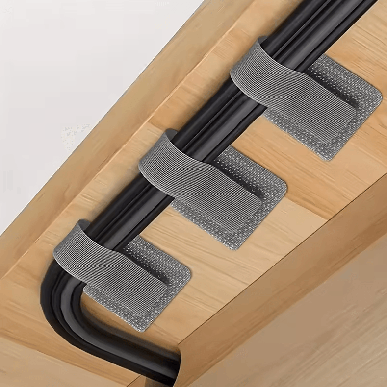 Self Adhesive Cable Organizer Clips 10pcs Wire Management Holders For Desk And Wall grey 10pcs