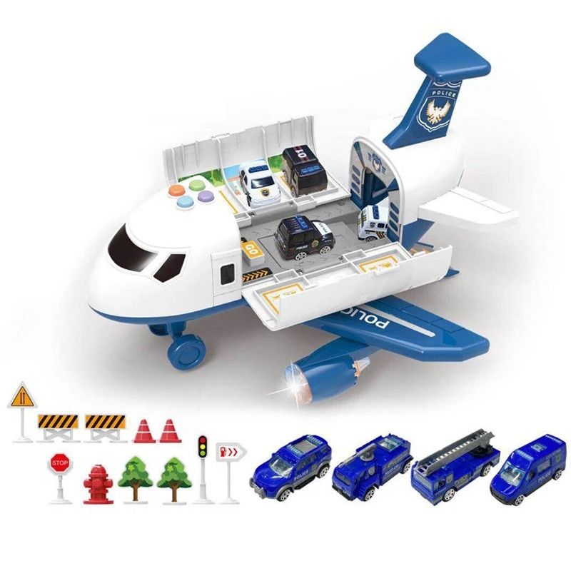 QWZ New Aircraft Simulation Track Inertia Toy Airplane With Lights And Music engineering
