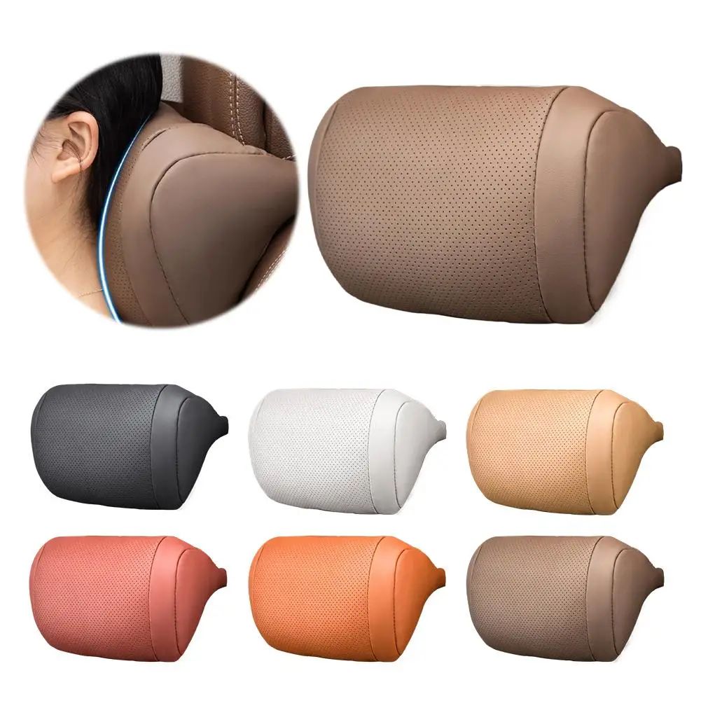 Ergonomic Memory Foam Car Headrest Pillow For Neck Support Breathable, Easy Install, Multi Color c