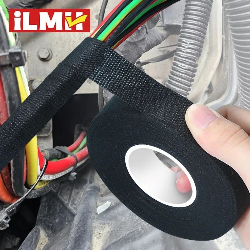 High Temperature Wire Harness Tape For Engine Bay Wiring Wrap, Abrasion Protection And Noise Reduction 38mmx15m