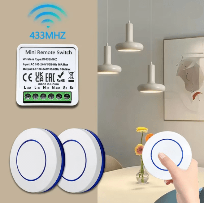 Wireless Remote Light Switch 433MHz Smart Control Module For Home DIY g