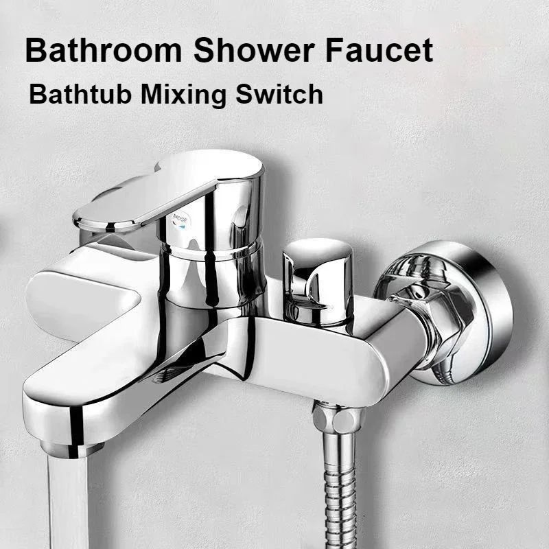 Bathroom Shower Faucet Mixing Valve Set silver Set