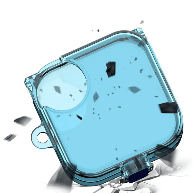 Transparent TPU Earphone Case With Security Lock For CMF Buds Pro 2 transparent Blue