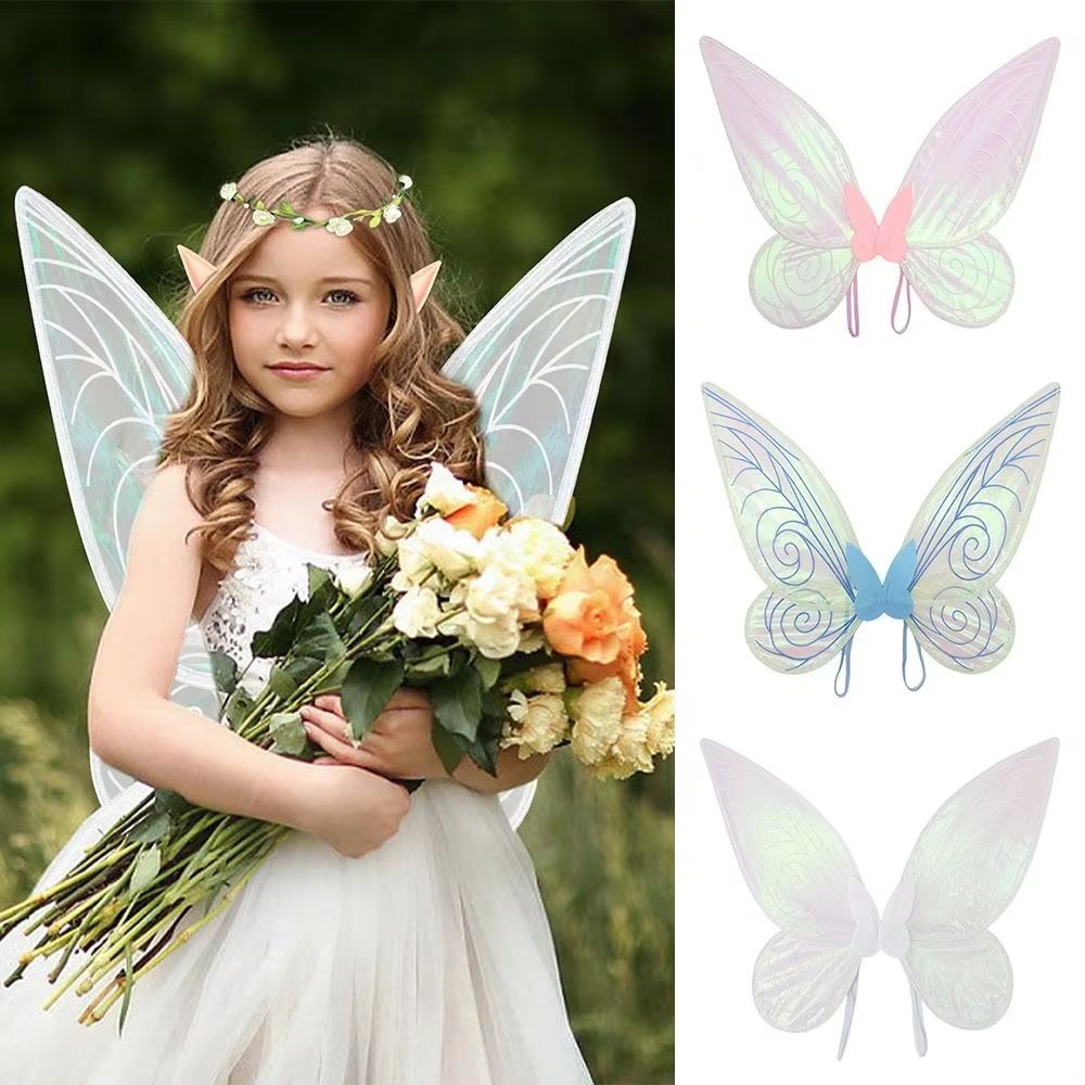 Sparkling Fairy Costume Wings For Kids & Adults Halloween Party Dress Up white