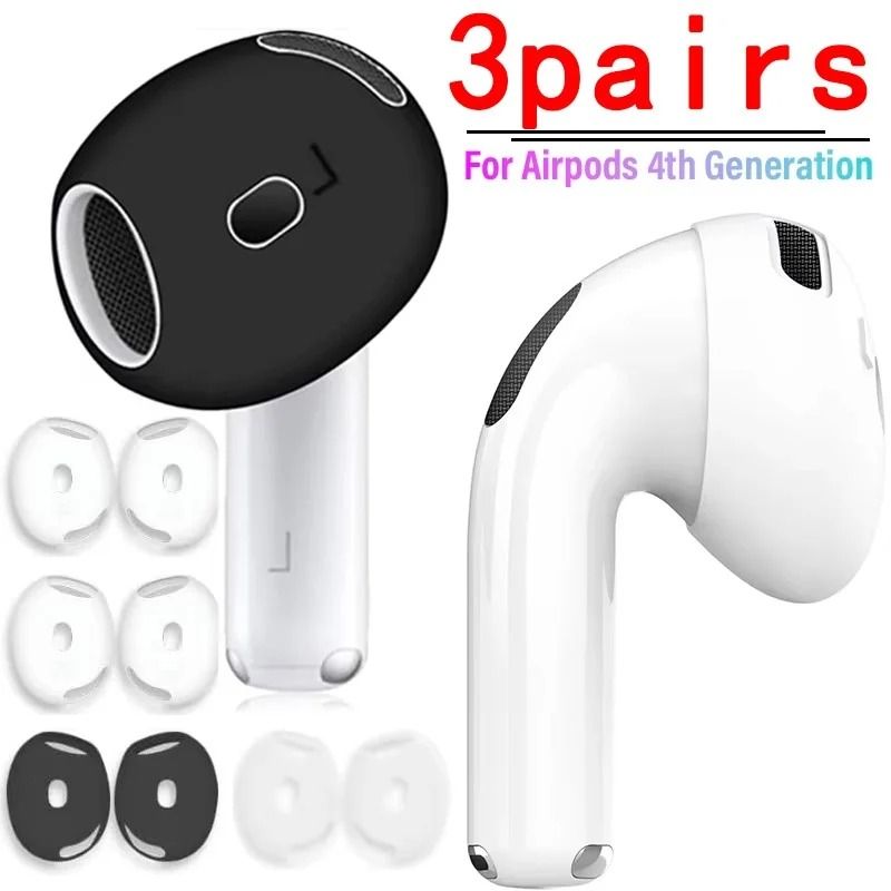 Anti Slip Ear Covers Eartips For Apple AirPods 4 Replacement Ultra Thin Earbuds Cover Earphone Eartips mixed 3 Pairs 3 Pairs