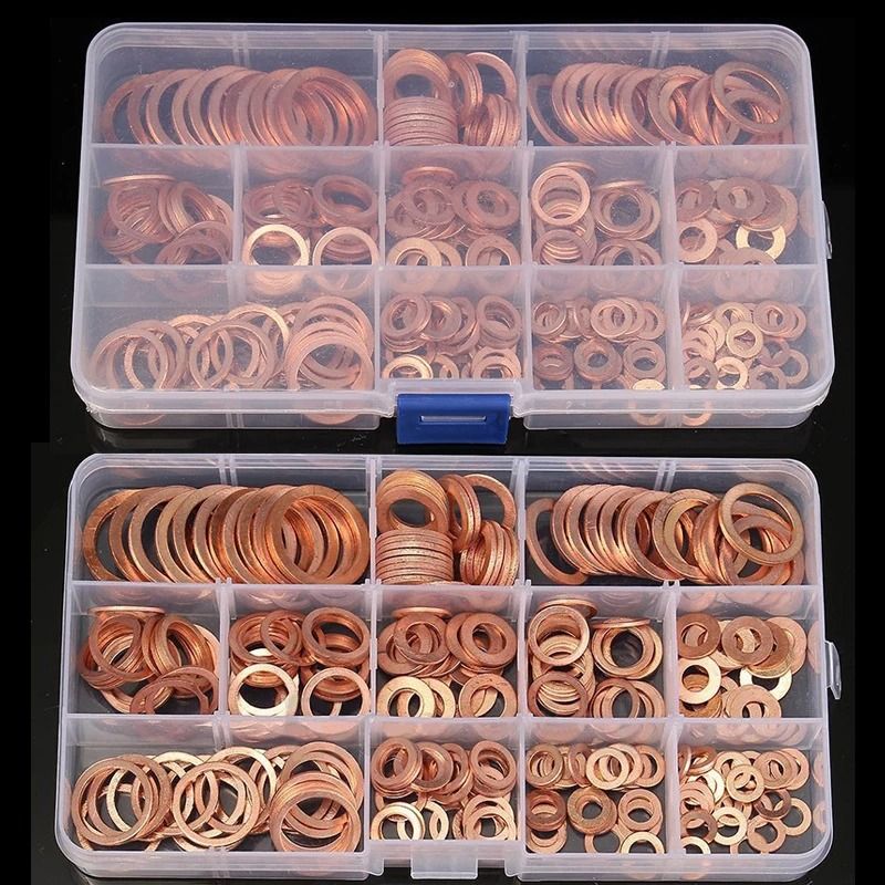 Copper Sealing Washer Set Oil Drain Plug Gasket Copper Crush Washers 200 Pcs | M5 m14