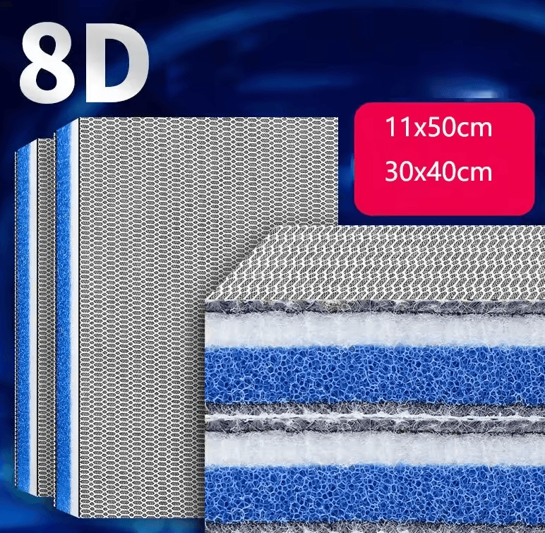8D Sponge Filter Cotton Pad Aquarium Denitrifier & Fish Tank Foam Filter Accessory blue 11.81in X 15.74in