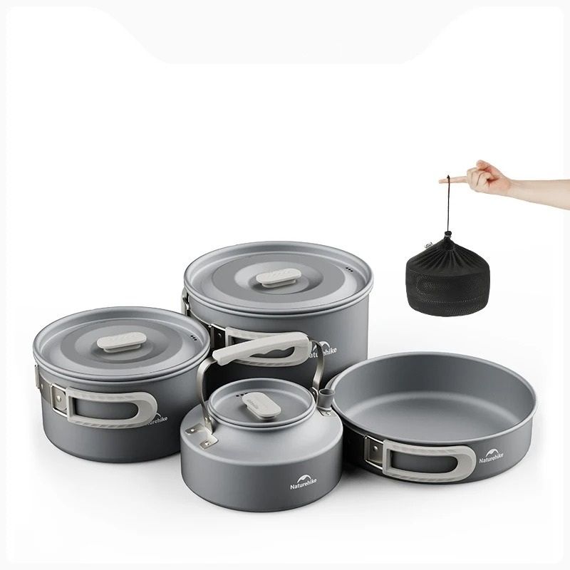 Aluminum Alloy Group Camping Cookware Set 4 7 Person B