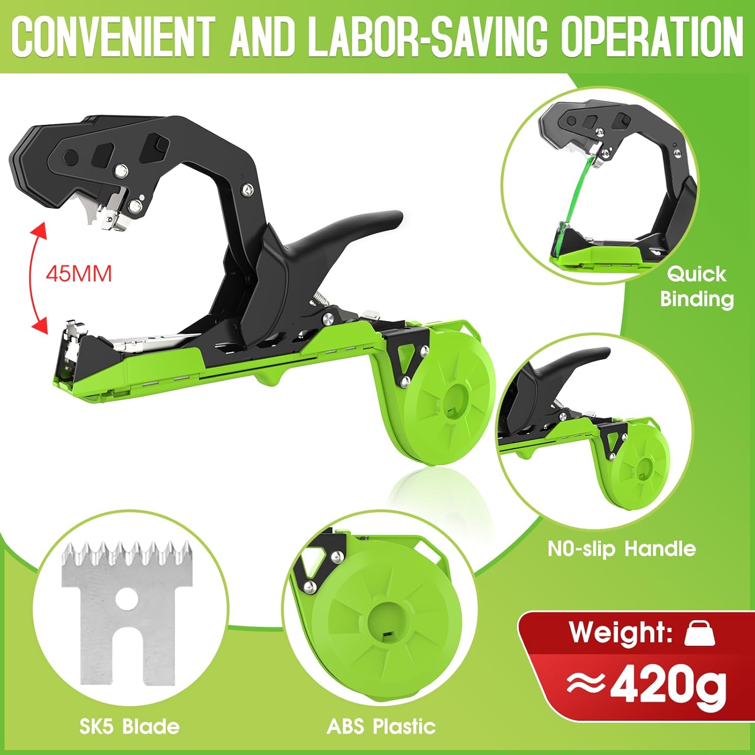 Plant Tape Tying Machine For Home Garden Tools, Garden Plant Branch Binding Tool 20 Rolls Tapes