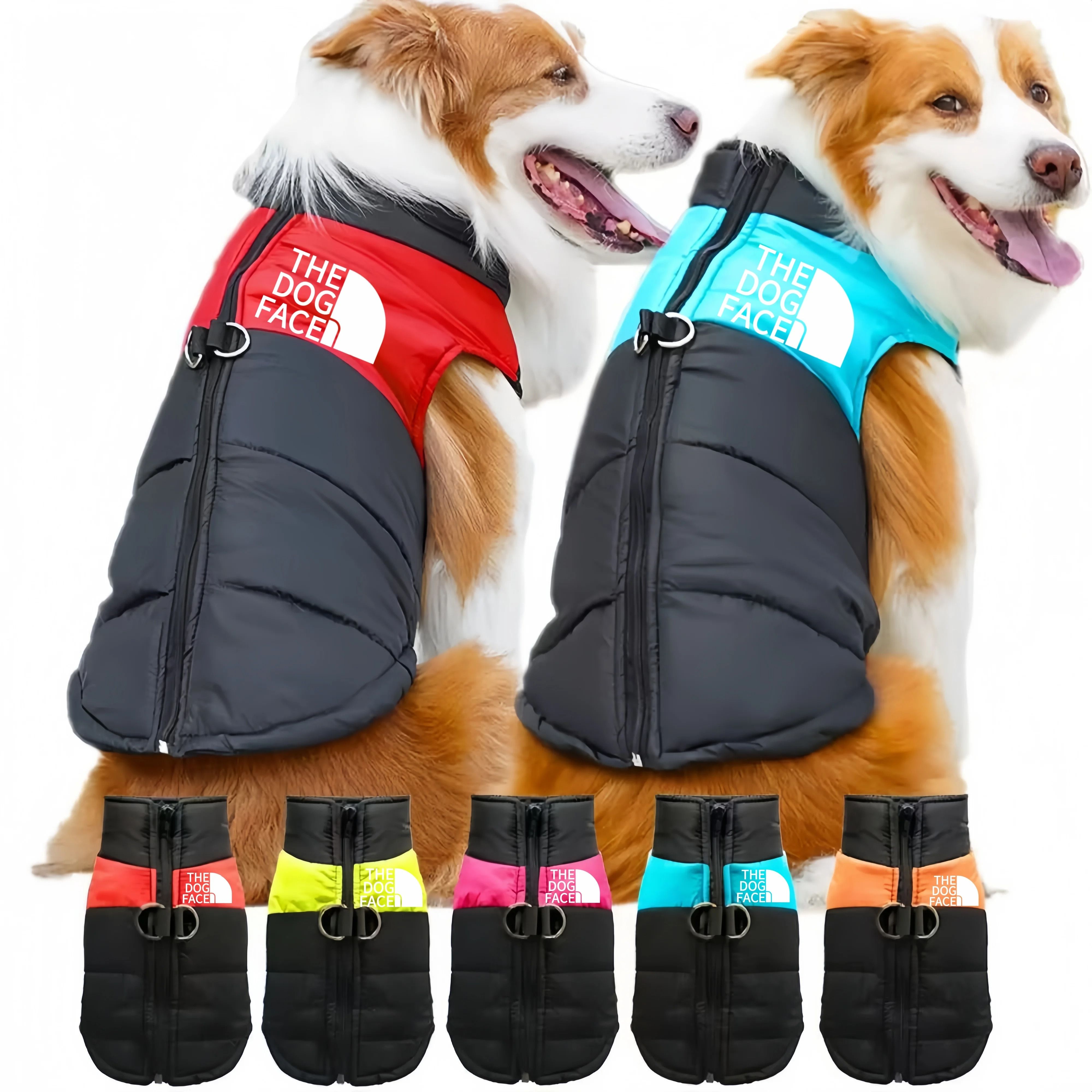 Winter Dog Hoodie Sports Coat Warm Outdoor Pet Clothes blue 2xl