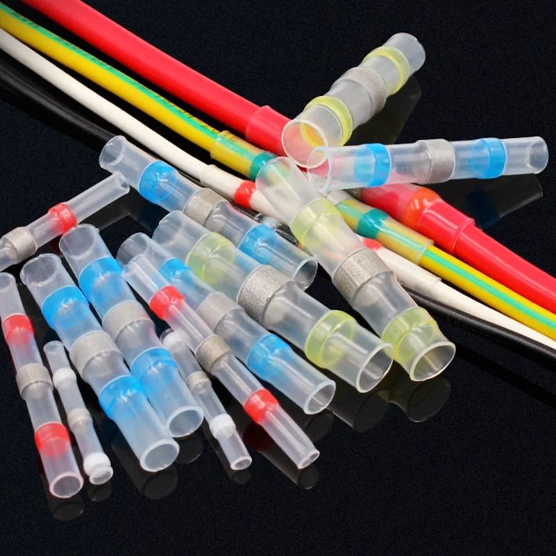 Welding Ring Heat Shrink Terminals IP67 Waterproof Wire Connectors 50 Pcs White Bag