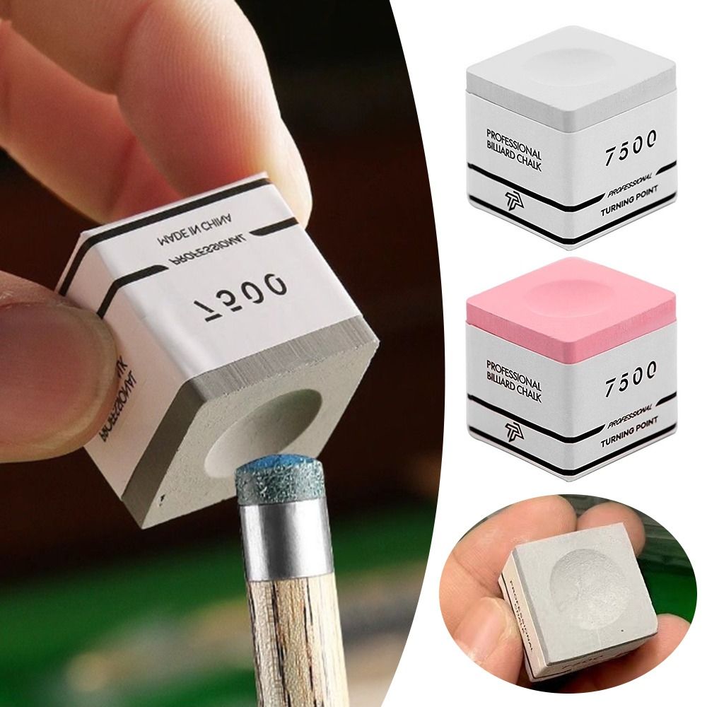 Non slip Snooker Billiard Chalk Pink Grey Fine Powder Pool Chalk Accessories For Professional Play rose Red