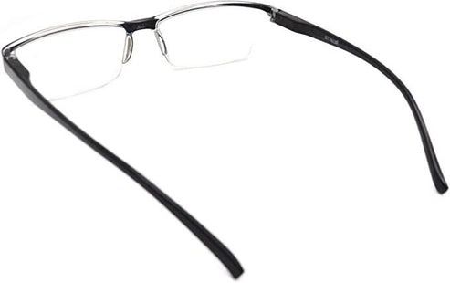 Square Frame Spring Hinge Reading Glasses, For Men And Women, Comfortable And Lightweight Unisex Readers +3.25 Strength