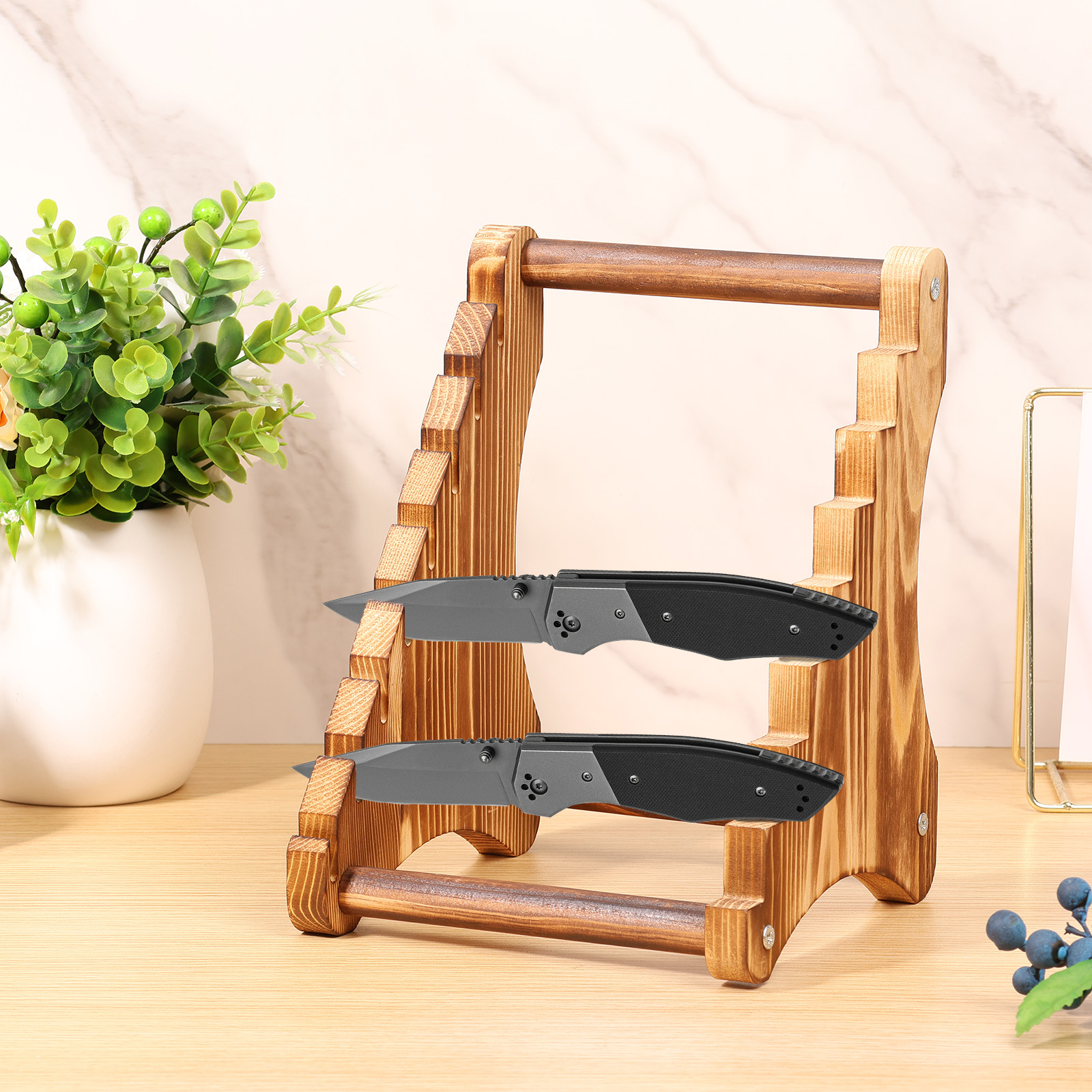 Kitchen Knives Holder With Screw, Stable Display Rack For Kitchen Accessories Kitchen Knives Holder With Screw, Stable Display Rack For Kitchen Accessories
