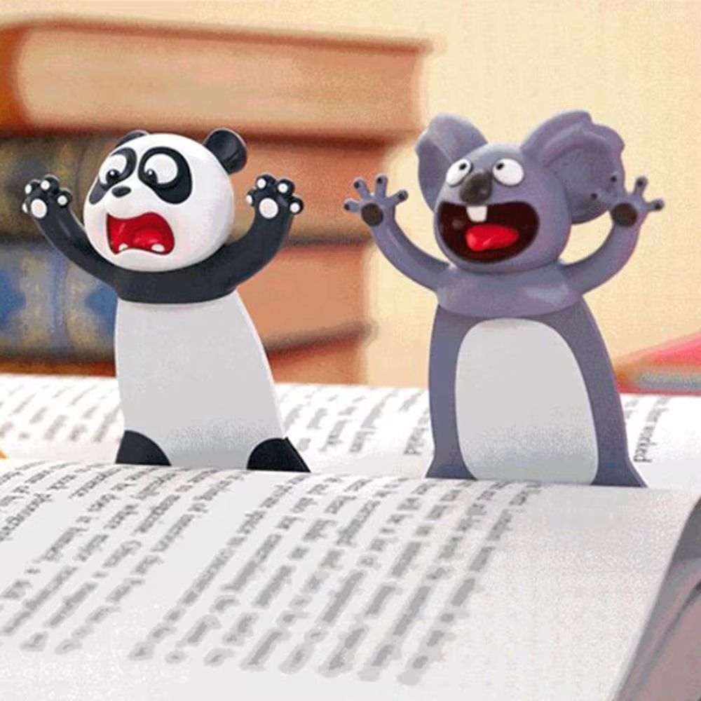 3D Stereo Cartoon Animal PVC Bookmarks Cute Cat And Friends Page Markers For School And Gifts donkey