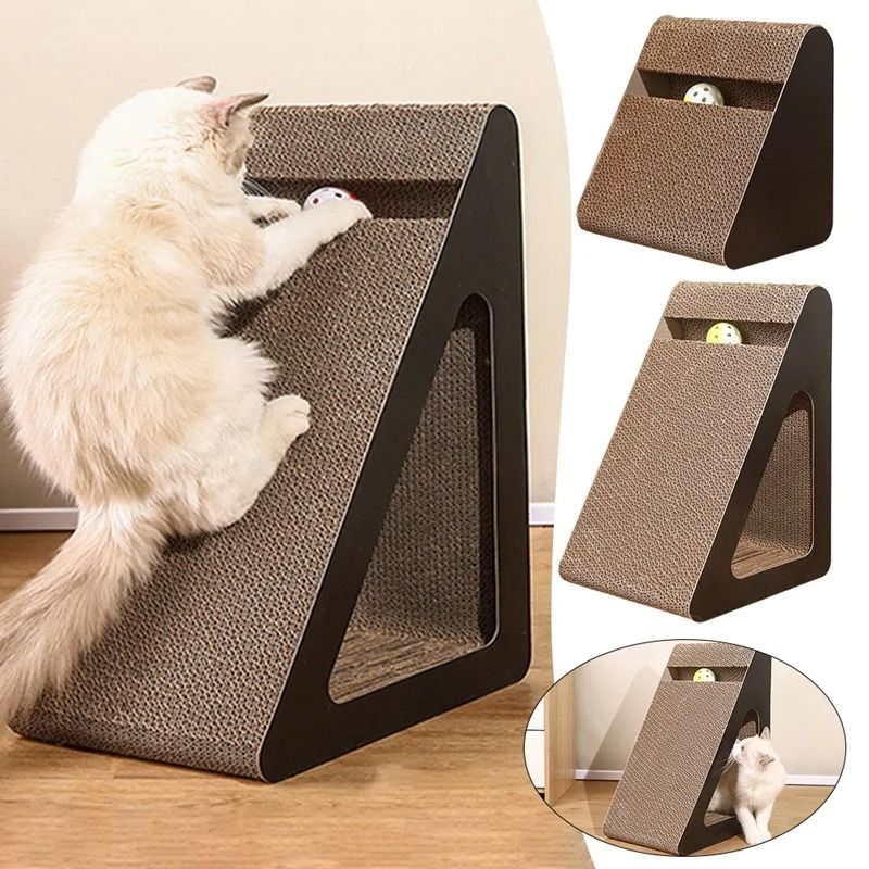 2 in 1 Cat Scratch Cardboard With Rotating Tracking Ball m