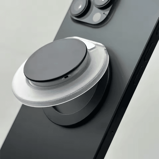 Magnetic Phone Grip Holder Adjustable Stand Collapsible Ring purple