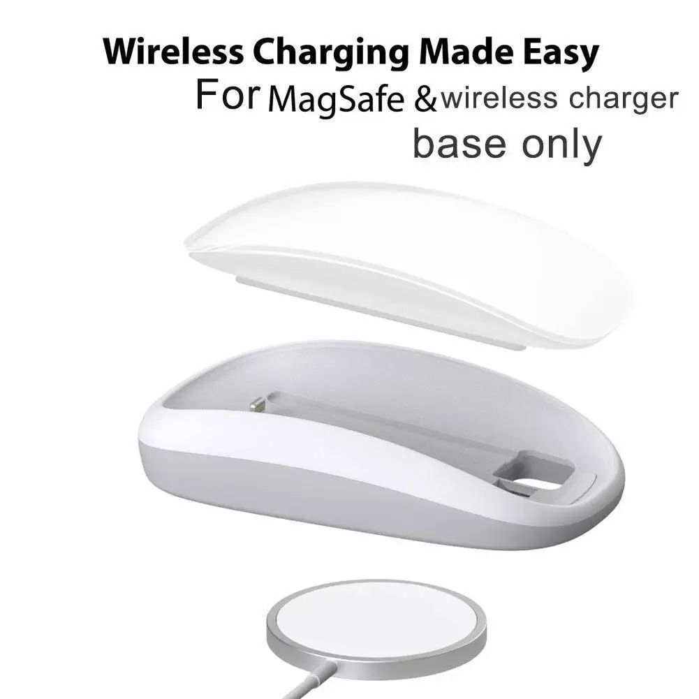Ergonomic Wireless Charging Base For Magic Mouse 2 black