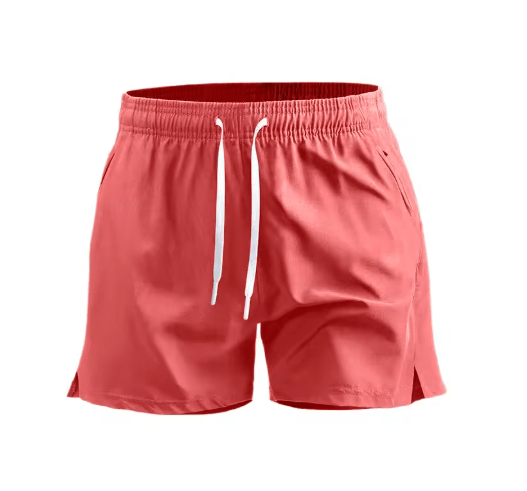 Mens Summer Sport Workout Shorts Quick Dry Lightweight Running Shorts With Pockets pink xl