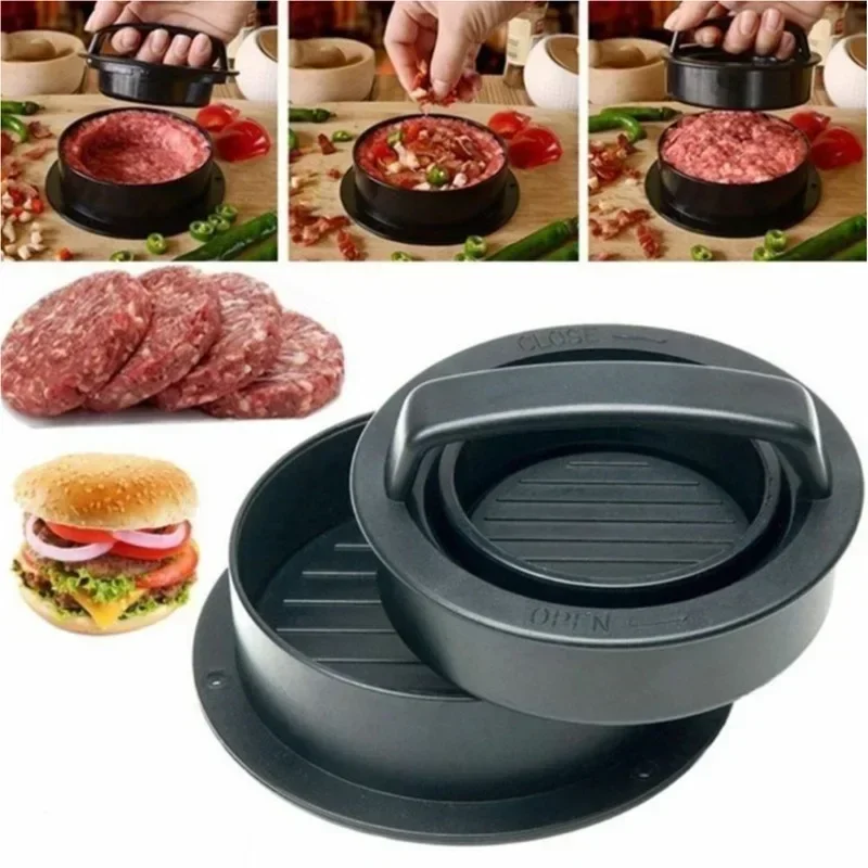 Hamburger Meat Press Maker ABS, Round Shape Non Stick Burger Patties, Beef Grill Pie Press Mould, Kitchen Accessories Hamburger Meat Press Maker ABS, Round Shape Non Stick Burger Patties, Beef Grill Pie Press Mould, Kitchen Accessories
