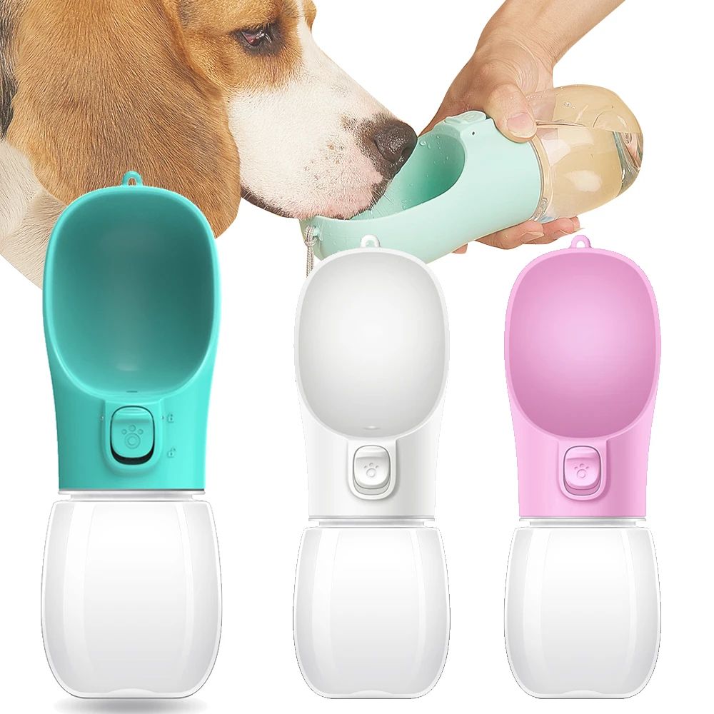 Portable Dog Travel Water Bottle Leak Proof Pet Hydration Bottle For Walking & Outdoor Adventures turquoise 350ml pc 11.8 Fl Oz