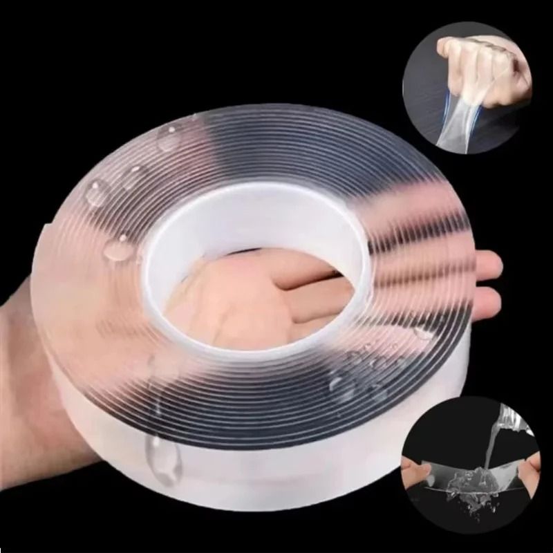 Nano Double Sided Tape Transparent, Reusable, & Waterproof Traceless Adhesive Tape For Home & Office 30 Mm X 1 M