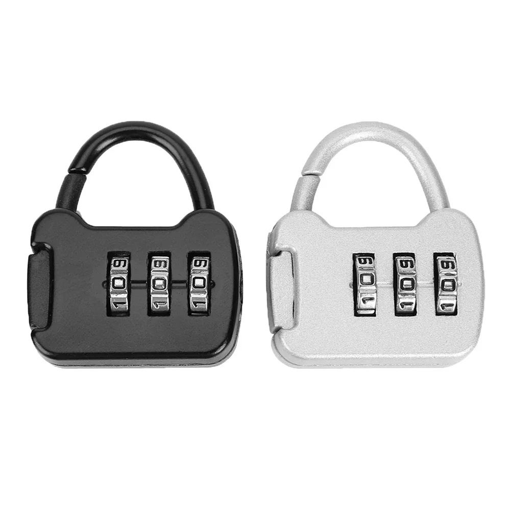 2 Pack Zinc Alloy 3 Digit Luggage Lock Set, Keyless Mini Resettable Padlocks For Backpacks And Cases mix 2pcs