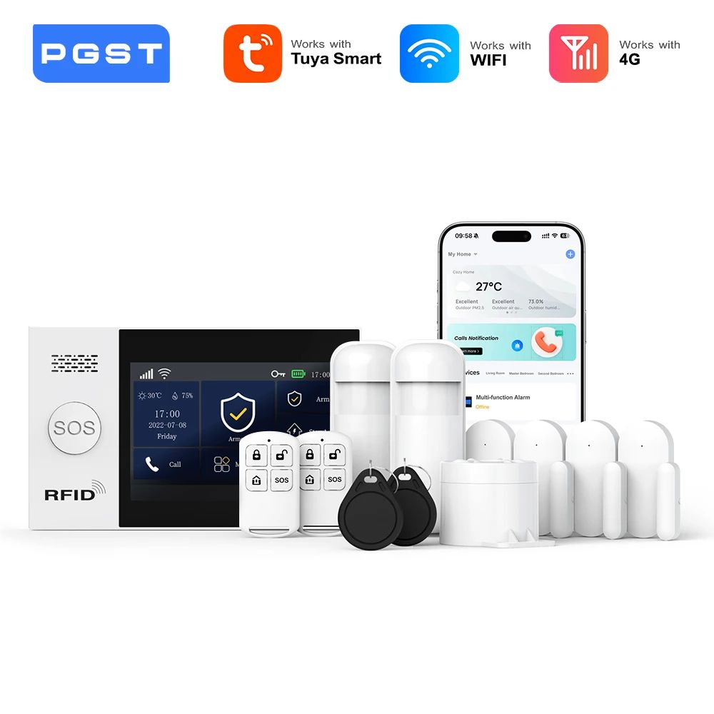 4G Smart Home Alarm System f uk Plug