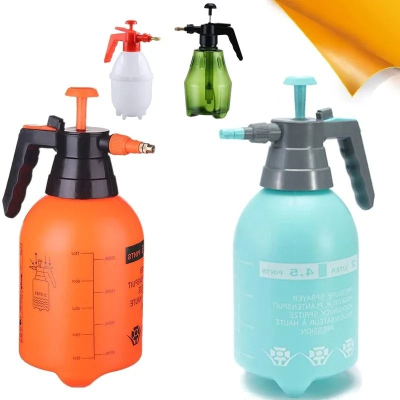 Pressure Spray Bottle Manual Pump Car Wash And Garden Sprayer orange | 3 Liters