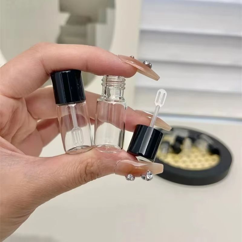 0.14 Fl Oz Refillable Liquid Foundation Travel Bottle Set With Mini Scoop 5pcs
