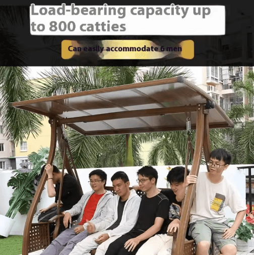 Outdoor Swing Rocking Chair 3 Person Hanging Reclining Bed For Balcony Garden And Patio three Person Swing